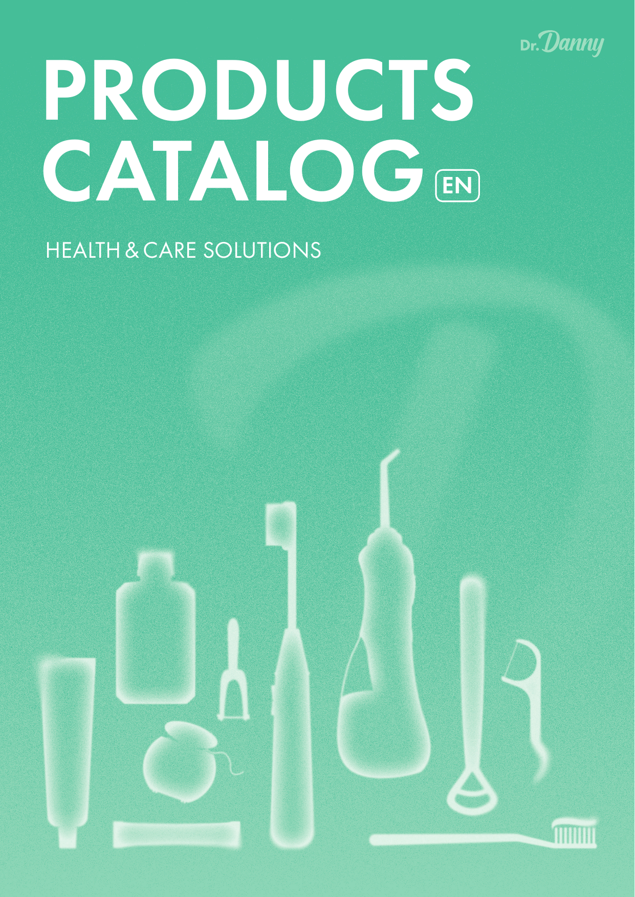 Dr. Danny English oral care product catalog cover